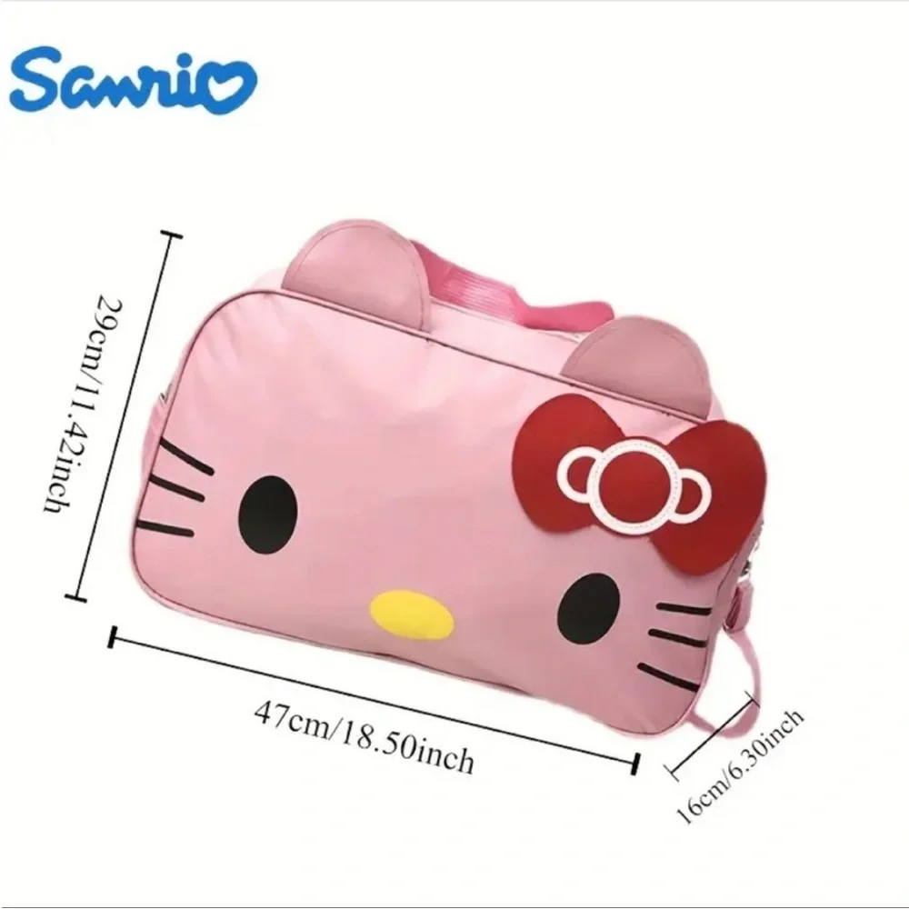 Hello Kitty Large Weekender Bag, Hello Kitty Duffle Bag, Gym Bag, Cat Bag - Picture 4 of 4